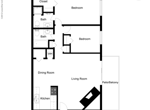 The Bonelli: Beds - 2: Baths - 2: SqFt Range - 1000 to 1000