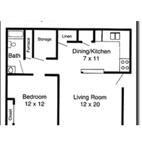 Roanoke: Beds - 1: Baths - 1: SqFt Range - 600 to 600
