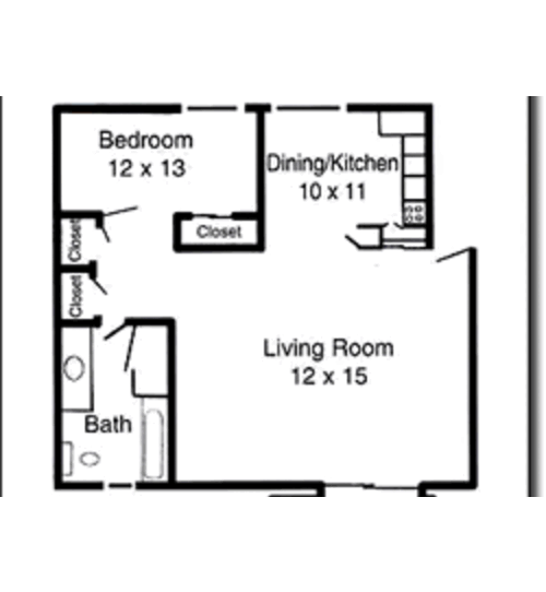 Bristol: Beds - 1: Baths - 1: SqFt Range - 700 to 700