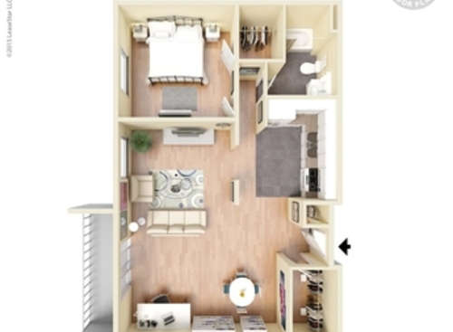Elite: Beds - 1: Baths - 1: SqFt Range - 850 to 850