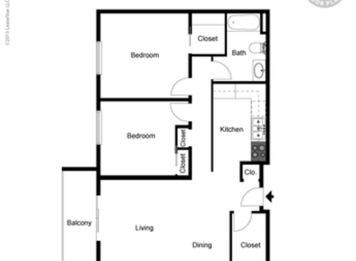 Royale: Beds - 2: Baths - 1: SqFt Range - 843 to 843
