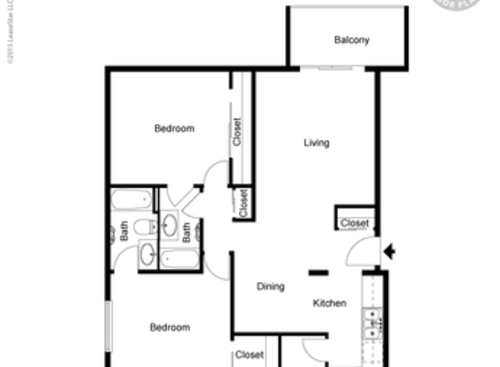 Monarch: Beds - 2: Baths - 2: SqFt Range - 995 to 995