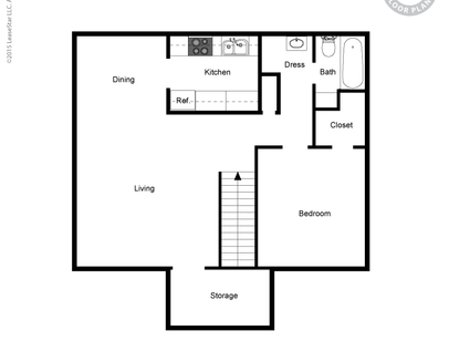 1 Bd/1 Bath/Med.: Beds - 1: Baths - 1: SqFt Range - 816 to 816