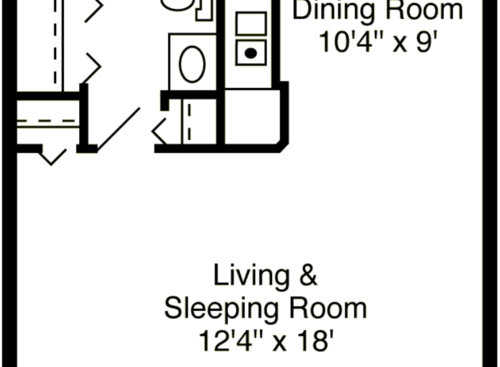 Waverly: Beds - Studio: Baths - 1: SqFt Range - 414 to 414