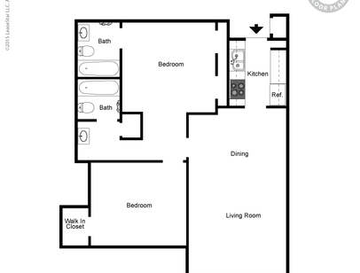 2 Bd/2 Bath/Sm.: Beds - 2: Baths - 2: SqFt Range - 1000 to 1000