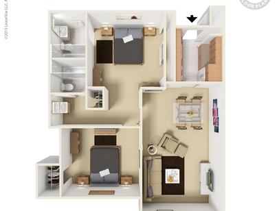 2 Bd/2 Bath/Sm.: Beds - 2: Baths - 2: SqFt Range - 1000 to 1000