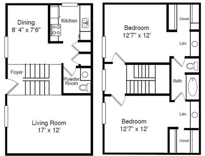 Townhome: Beds - 2: Baths - 1.5: SqFt Range - 1100 to 1100