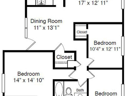 3 Bedroom 2 Bath: Beds - 3: Baths - 2: SqFt Range - 1300 to 1300