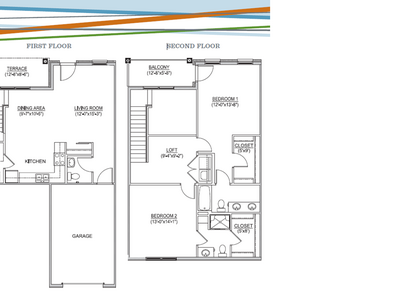 TH-1394: Beds - 2: Baths - 2.5: SqFt Range - 1394 to 1394