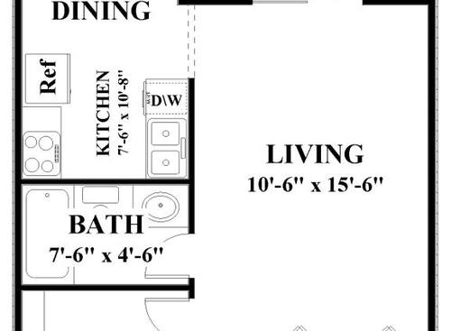 Central: Beds - Studio: Baths - 1: SqFt Range - 418 to 508
