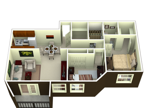 Spruce: Beds - 2: Baths - 1.5: SqFt Range - 900 to 900