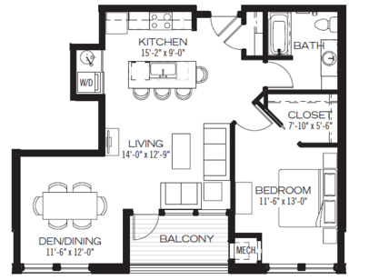 Prescott: Beds - 1: Baths - 1: SqFt Range - 845 to 845
