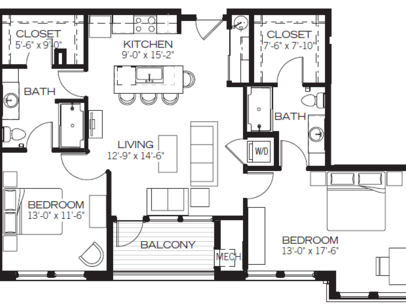 Everett: Beds - 2: Baths - 2: SqFt Range - 1105 to 1105
