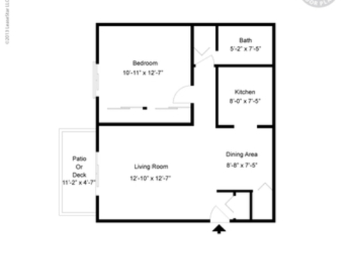 1 Bedroom: Beds - 1: Baths - 1: SqFt Range - 700 to 700