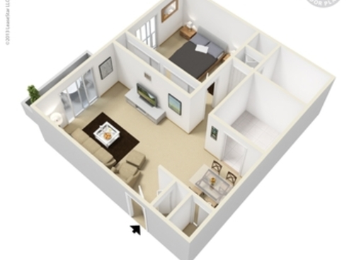 1 Bedroom: Beds - 1: Baths - 1: SqFt Range - 700 to 700