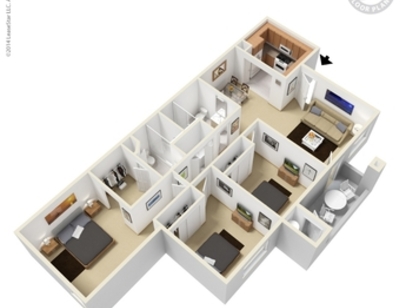 Redwood: Beds - 3: Baths - 2: SqFt Range - 1121 to 1121