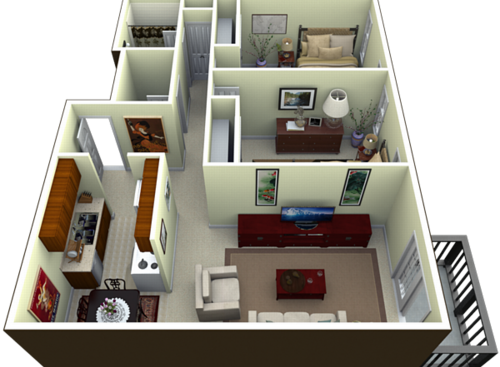 Spruce: Beds - 2: Baths - 1: SqFt Range - 866 to 866