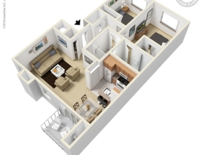 Lantana: Beds - 2: Baths - 2: SqFt Range - 1003 to 1003