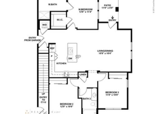 THREE W/ 2 Car Garage: Beds - 3: Baths - 2: SqFt Range - 1528 to 1528