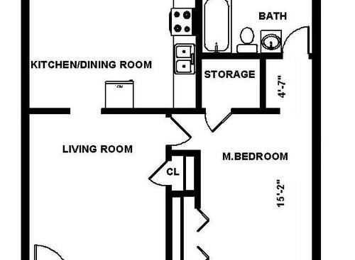 1 Bedroom: Beds - 1: Baths - 1: SqFt Range - 604 to 604