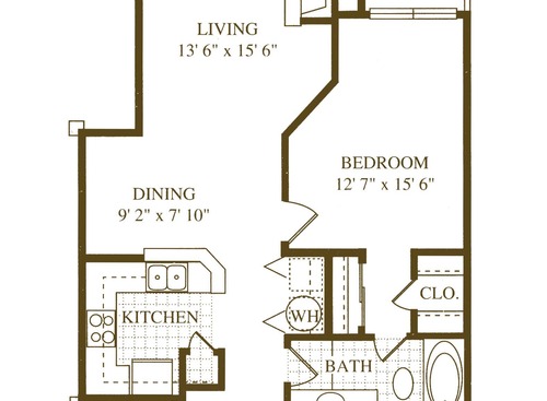 A2 - 1 Bedroom: Beds - 1: Baths - 1: SqFt Range - 835 to 835