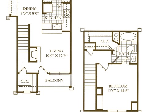A3 - 1 Bedroom: Beds - 1: Baths - 1: SqFt Range - 841 to 841