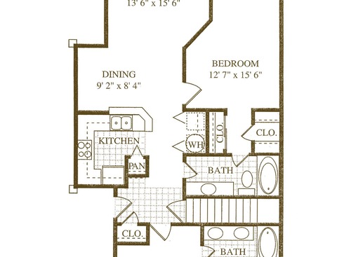 B2 - 2 Bedroom: Beds - 2: Baths - 2: SqFt Range - 1146 to 1146