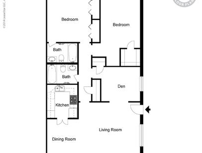 Three Bedroom Flat - Starting at $920: Beds - 3: Baths - 2: SqFt Range - 1118 to 1118