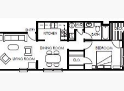 One Bedroom - B: Beds - 1: Baths - 1: SqFt Range - 810 to 810