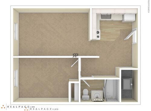One Bed One Bath	: Beds - 1: Baths - 1: SqFt Range - 529 to 529