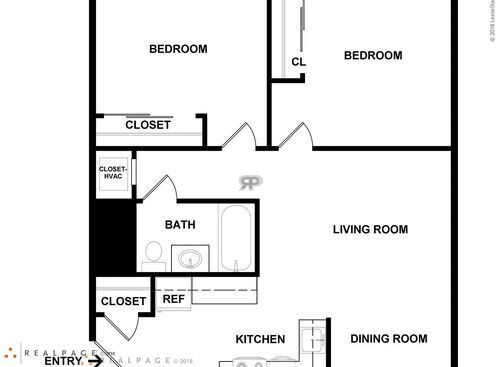 Two Bed One Bath: Beds - 2: Baths - 1: SqFt Range - 850 to 850