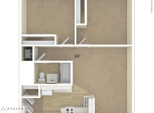 Two Bed One Bath: Beds - 2: Baths - 1: SqFt Range - 850 to 850
