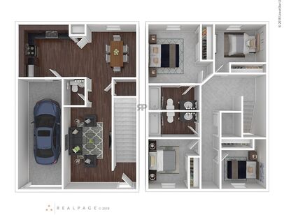 4 Bedroom/2.5 Bath: Beds - 4: Baths - 2.5: SqFt Range - 1400 to 1492