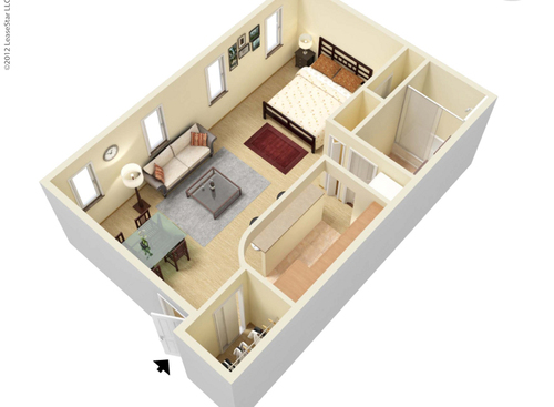 The Stratford: Beds - Studio: Baths - 1: SqFt Range - 486 to 486