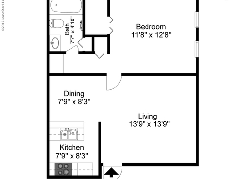 The Ayers: Beds - 1: Baths - 1: SqFt Range - 625 to 625