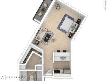 Plan S1: Beds - Studio: Baths - 1: SqFt Range - 460 to 460