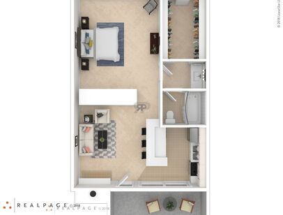 Plan S2: Beds - Studio: Baths - 1: SqFt Range - 610 to 610