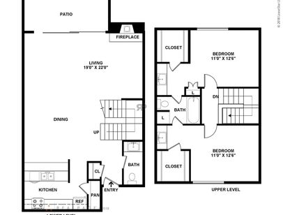 Plan T1: Beds - 2: Baths - 1.5: SqFt Range - 1200 to 1200