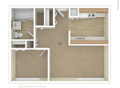 One Bedroom: Beds - 1: Baths - 1: SqFt Range - 502 to 502