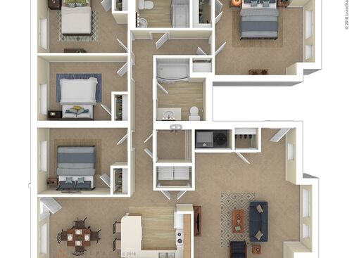 4 Bedroom: Beds - 4: Baths - 2: SqFt Range - 1657 to 1657