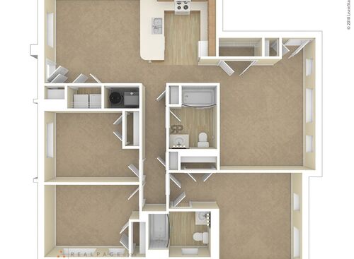 3 Bedroom: Beds - 3: Baths - 2: SqFt Range - 1372 to 1372