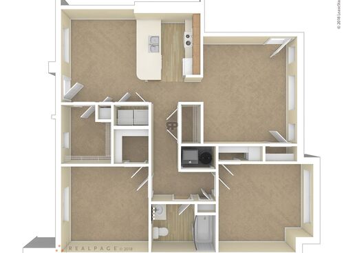 2 Bedroom: Beds - 2: Baths - 1: SqFt Range - 1152 to 1152