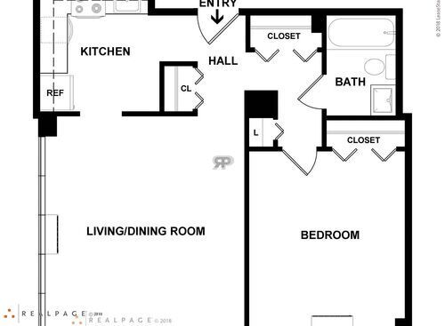 1 Bedroom A: Beds - 1: Baths - 1: SqFt Range - 624 to 624