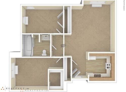 2 Bedroom: Beds - 2: Baths - 1: SqFt Range - 1075 to 1075