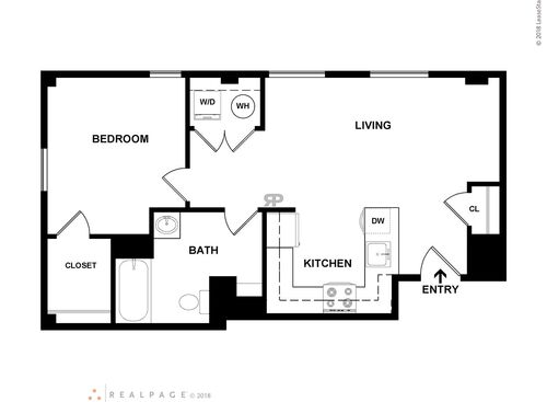 1 Bedroom: Beds - 1: Baths - 1: SqFt Range - 651 to 651