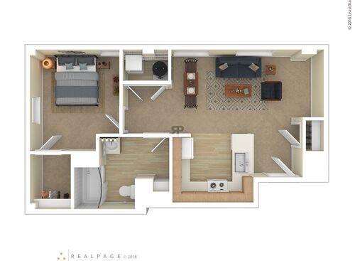 1 Bedroom: Beds - 1: Baths - 1: SqFt Range - 651 to 651