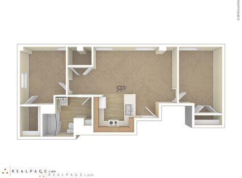 2 Bedroom: Beds - 2: Baths - 1: SqFt Range - 842 to 842