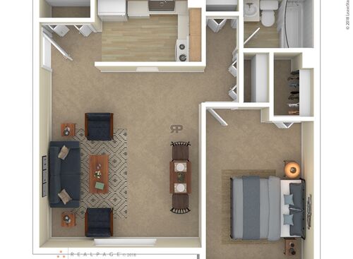 1 Bedroom: Beds - 1: Baths - 1: SqFt Range - 457 to 457