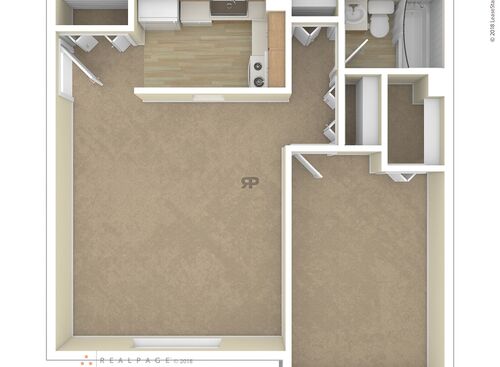 1 Bedroom: Beds - 1: Baths - 1: SqFt Range - 457 to 457