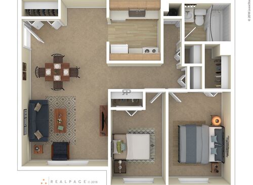 2 Bedroom: Beds - 2: Baths - 1: SqFt Range - 500 to 500